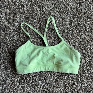 Lululemon Flo Y Nulu Bra in a bright green/yellow